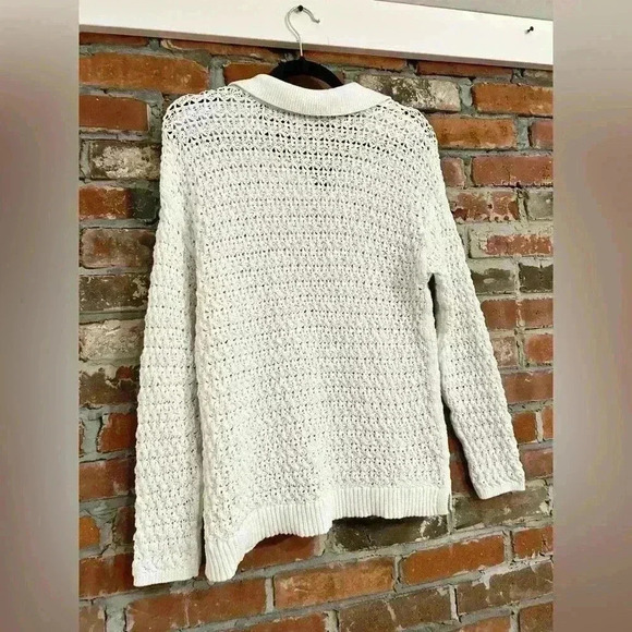 Talbots OPEN STITCH JOHNNY COLLAR PULLOVER Size LP - Picture 8 of 8